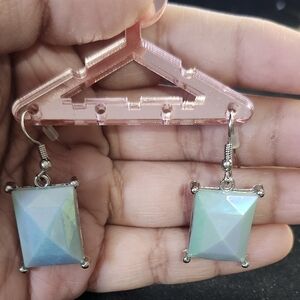 💜Rectangle Blue Earrings
